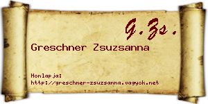 Greschner Zsuzsanna névjegykártya